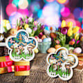 Miniatyrbillede 6 af 8: Påskedekoration Trækanin LED Lys Hul Kanin Håndværk Skrivebords Ornament Hjem Ferie Dekoration Lampe