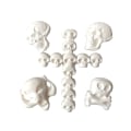 Miniatyrbillede 3 af 8: Skelet-Form 3D Effekt Multifunktionel Silikon Fondant Kageform Bageform til DIY Kagedekoration Hvid