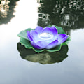 Miniatyrbillede 2 af 4: Udendørs Flydende Pool Lys Vandtæt LED Solenergi Lotus Lys