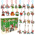Miniatyrbild 1 av 4: Julblindbox Diamantmålning Akryl DIY Punktdiamant Nyckelring Handgjord Diamantmaterialpaket 24PCS