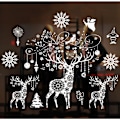 Miniatyrbild 3 av 8: Stora 72 * 54cm Vita Juldekaler Limfri Statisk Dekal Glasfönsterdekal Juldekoration 8