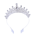 Pikkukuva 1 / 6: Naisten kristallihiuskoriste, kristalliriipus häähiuskoriste kammalla kruunu syntymäpäivä prinsessa hiuskoriste A02# Silver White Diamond
