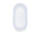Miniatyrbillede 5 af 8: Silikoneform Lang Ellips Formet Glat Nem Afformning Harpiksform til Smykkeskrin Blomsterpotte Gave