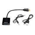 Miniatyrbillede 3 af 7: HDMI til VGA-adapter med 3,5 mm lydjack