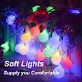 Miniatyrbild 3 av 4: 12m Färgglada Fairy String Lights Solcellslampa Utomhus 100LED