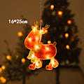 Miniatyrbild 10 av 10: LED-jullampa i snögubbeform för fönsterdekoration, festlig atmosfär, små färgade lampor D