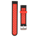 Miniatyrbillede 4 af 8: Silikonrem kompatibel med Amazfit GTR 3 Smartwatch Udskiftning 20mm Urrem Åndbar Luft Hul Sport Håndledsrem Sort Rød
