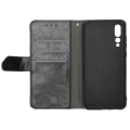Miniatyrbillede 1 af 7: PU Læder Pung Telefonetui med Kreditkort Holder Magnetiske Knapper til Huawei P20 Pro Stødsikker Cover
