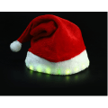 Miniatyrbillede 4 af 5: Julehat med fuld lysstyrke, lysende julehat med LED-blink Red Brim with Lights Average Size