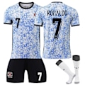 Pikkukuva 5 / 6: 2425 Portugal Koti- ja Vieraspaita Numero 7 Jalkapallopaitasetti Ronaldo 2223 Portugal Guest No. 7 XS