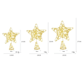 Miniatyrbilde 2 av 4: Julepynt Smykket Jern Glitter Juletre Topp Stjerne Juletre Topp Pynt Gold 23 * 27cm
