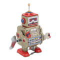 Miniatyrbilde 2 av 7: Gående Robot Mekanisk Leke Vintage Metall Samleobjekt Interessant Håndlaget Reparasjonsrobot Opptrekkbare Leke for Bursdagsgave Dekorasjon