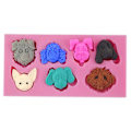 Miniatyrbillede 3 af 7: Chokoladeforme Cartoon Hund Slikforme Kageform Silikon Bageform Fondantform til Hjemmekøkken DIY Bageudstyr