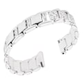 Pikkukuva 7 / 7: 22 mm Kiiltävä Älykellohihna Samsung Gear S3:lle/ Gear2 R380:lle/ Gear2 Neo R381:lle/ Live R382:lle Hopea(opp)