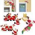 Miniatyrbild 3 av 6: Juldekoration för dörrram - Tomte i trä med älg B 1pcs