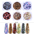 Miniatyrbilde 1 av 9: 6 stk negl-klistremerker Farger Glittersett Høst og Vinter Diamant i rusk Rosa Champagne Pailletter Negl Glitter Negl J