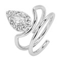Miniatyrbillede 7 af 7: Rhinestone Negl Ring Sund Sikker Smuk Fingernegl Ring til Kvinder og Piger 3054 Platin