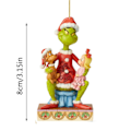 Miniatyrbillede 6 af 10: Julepynt med Grinch - 2D fladt akrylvedhæng, grøn pelsmonster, juletræspynt, julegave 7