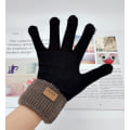Miniatyrbillede 2 af 8: Vinter touch screen strikkede handsker