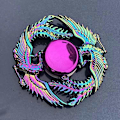 Miniatyrbild 1 av 9: Metallisk Färgglad Legering Fingertopp Gyro Fingerrotation Användbar Verktyg för Tryckreducering Colorful Phoenix Prisoner 129