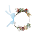 Miniatyrbilde 5 av 7: Kunstig blomsterkrans pannebånd Kvinner Utsøkt Elegant Hårkrans for Bryllup Fest (Oransje)