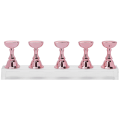 Miniatyrbillede 2 af 8: Neglekunst Display Øvelsesstativ Magnetisk Negle Fingernegl Tip Holder Manicure Sæt Værktøj Rose Pink