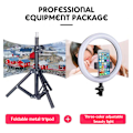 Miniatyrbillede 8 af 10: Selfie Lampe LED Ringlys Stativ 160 cm + Fjernbetjening Sort