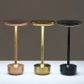 Miniatyrbillede 2 af 9: Trådløs berøringsbordlampe vandtæt metal USB opladning bordlampe dæmpbar A