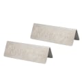 Miniatyrbilde 5 av 8: 2 stk Metall Rustfritt Stål Reservert Skilt Dobbeltsidig Reservert Bordskilt for Restauranter Bar Cafe Tehus Hotell