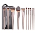 Pikkukuva 3 / 10: Ammattimainen meikkisiveltimen setti 10 Pieces-Champagne Gold a-+ Bag