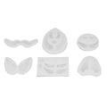 Miniatyrbillede 1 af 7: 6 stk Silikonform Engel Vinger Form Fleksibel Blød Genanvendelig Transparent Silikonform til DIY Håndværk Bage