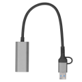 Miniatyrbild 3 av 8: USB till Ethernet-adapter Typ C RJ45 1000 Mbps Aluminiumlegering Plug and Play USB 3.0 Hub för Laptop Dator Telefon RJ45 1000 Mbps