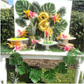 Miniatyrbild 8 av 8: 60 st/set Simulerade Tropiska Löv Hawaii Dekoration för Hemmet