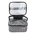 Miniatyrbillede 4 af 7: Dobbeltlags Kosmetikpose Stor Kapacitet Vandafvisende Unik Sort Transparent Design Bærbar Makeup Opbevaringspose