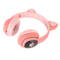 Miniatyrbild 3 av 8: Kattöron Gaming Headset Bluetooth Stöd Liten Minneskort LINEIN Läge Gaming Hörlurar med LED Mikrofon Rosa