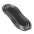 Miniatyrbillede 7 af 7: Finger Ring Mobiltelefonholder Stativ Foldbar 360° Roterende Telefon Bag Håndgreb Holder Sort