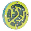 Miniatyrbillede 8 af 8: Balance Maze Spil Dobbeltsidet Uddannelsesmæssigt Rundt Bærbar Trækuglelabyrint Puslespil Brætspil til Børn Grøn Ocean