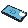 Miniatyrbild 2 av 7: Repskyddande Armor-skal med stativ för iPhone 13 Pro Max mobiler Armor Protect Case (Svart Blå)