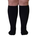 Miniatyrbillede 1 af 2: Tå Wraps Plus Size Kompressionsstrømper Elastiske Strømper svart 3XL