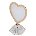 Miniatyrbillede 4 af 7: Negle Display Stativ Hjerteformet Design Mode Elegant Stil Glansfuld Kant Dobbeltsidet Negletip Holder til Negle Skønhed Guld