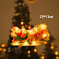 Miniatyrbilde 1 av 10: LED Julepynt Snømann Vindu Dekorasjon Lampe Ferie Atmosfære Små Fargede Lys H