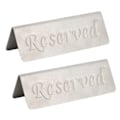Miniatyrbillede 6 af 8: 2 stk. Metal Rustfrit Stål Reserveret Skilt Dobbeltsidet Reserveret Bordskilt til Restauranter Bar Cafe Tehus Hotel