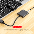 Pikkukuva 2 / 8: USB-ulkoinen äänikorttisovitin Äänikortti-muunnin kuuloke- ja mikrofoniliitännällä