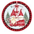 Miniatyrbilde 1 av 10: Juletrærskjørt Høytidsdekorasjon Trykt Bunndekorasjon Fest Jul Qj Tree Skirt-6 120cm