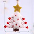 Pikkukuva 5 / 10: Jouluvillahuopa-riipuslisävarusteet Joulukoriste DIY Joulukuusi Koristeellinen Pieni Riipus Red Five-Pointed Star