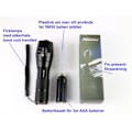 Miniatyrbilde 4 av 4: LED UV 365nm lommelykt 10W T6 LED + Zoom Svart