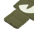 Miniatyrbild 4 av 5: 2-pack Katthögögonlapp Reflexiva Hög & Låg Design Canvas Luminous Katthögögonlapp för Hattar Uniform Ryggsäck Utomhusaktiviteter Nattkörning Militärgrön