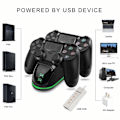 Miniatyrbilde 5 av 7: Dobbel ladestasjon for to kontrollere - PS4/PS4 Slim/PS4 Pro
