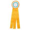 Miniatyrbillede 1 af 8: Generøs Ribbons Rosette Badge Pin Vinder Medalje Klasse Trofæ Pris Gul