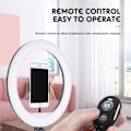Miniatyrbillede 3 af 10: Selfie Lampe LED Ringlys Stativ 160 cm + Fjernbetjening Sort